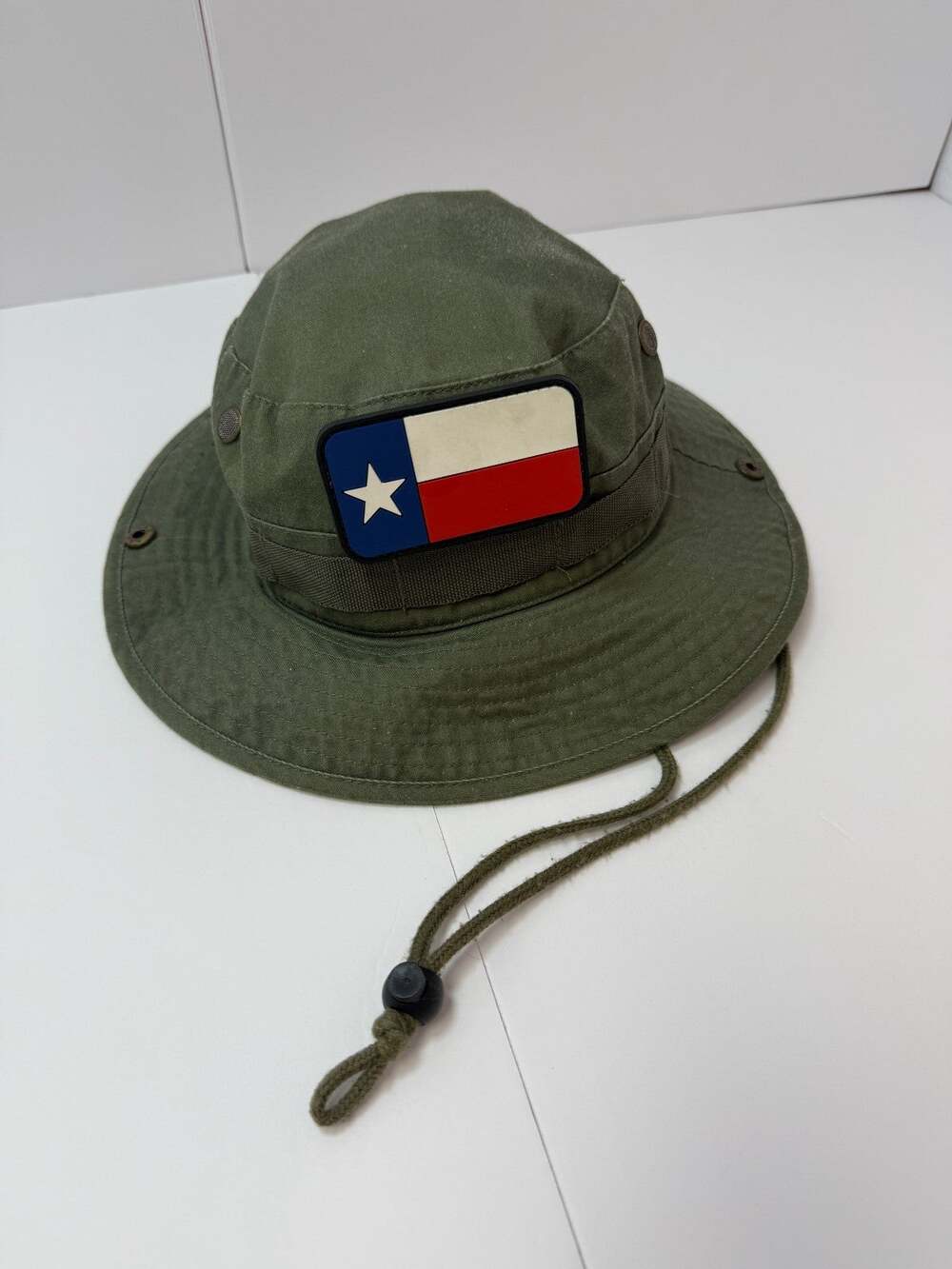 Army Green Boonie Hat Military Style Bucket Cotton Outdoor Eagle Crest One Size